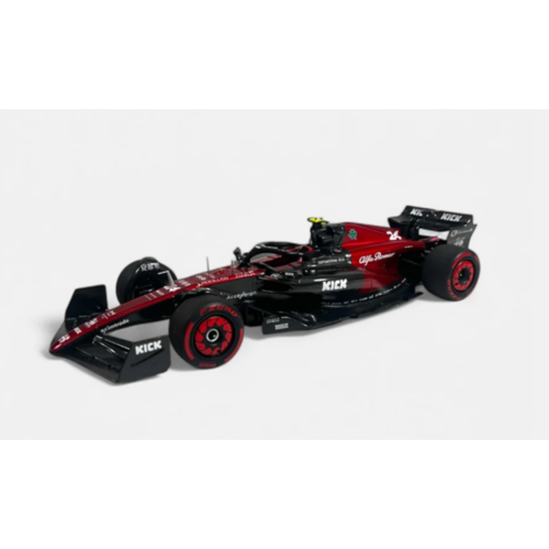 1/18 NZG 2023 Formula 1 Alfa Romeo C43 Spain GP #24 Zhou Guanyu Car Model