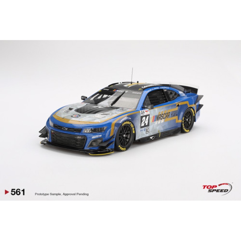 1/18 Top Speed 2023 Le Mans 24 Hr Garage 56 Chevrolet Camaro ZL1 #24 Hendrick Motorsports Post Race Weathered Version Car Model