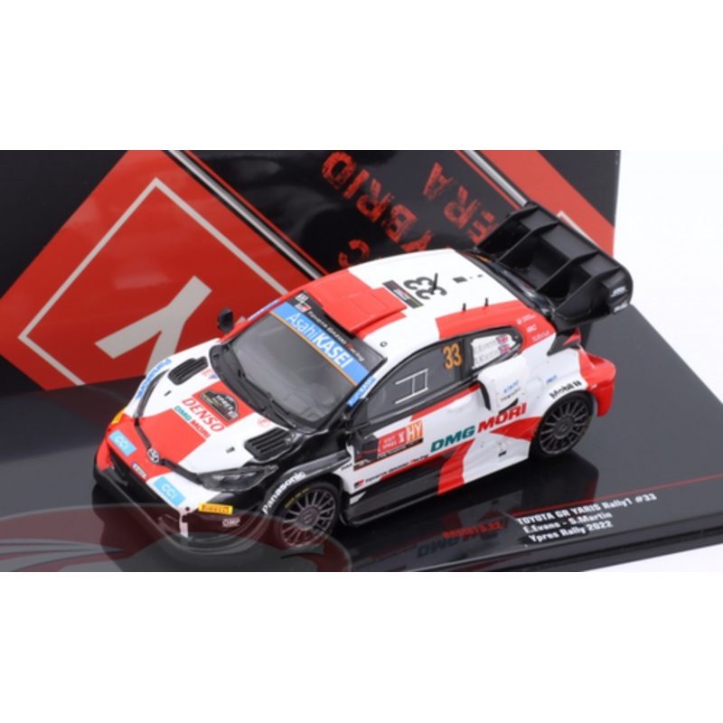 1/43 Ixo 2022 Toyota GR Yaris Rally1 #33 2nd rally Ypres Toyota Gazoo Racing WRT Elfyn Evans, Scott Martin Car Model