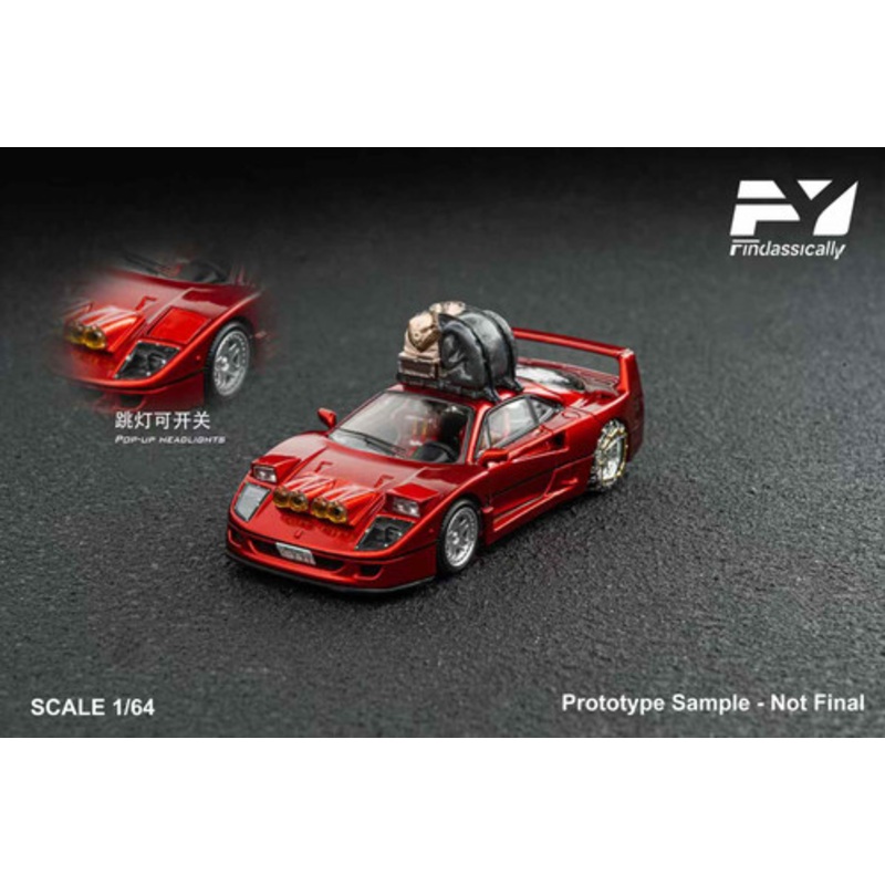 1/64 Finclassically Ferrari F40 Snow Edition (Red) Diecast Car Model