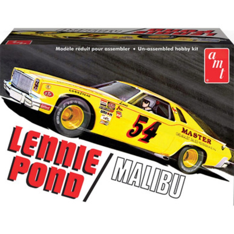 1974 Chevy Malibu Stock Car 1/25 Kit Lenny Pond - AMT Models - AMT1352 1:25 Scale Model Kit by AMT