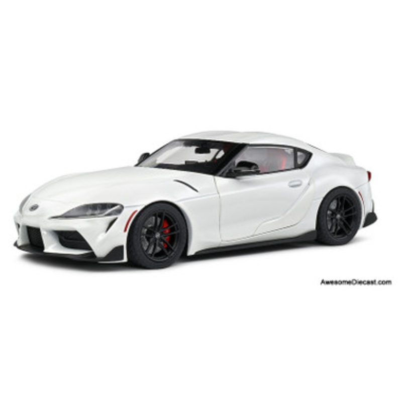 2023 Toyota GR Supra, Pearlescent White 1:18 Diecast Model Car by Solido
