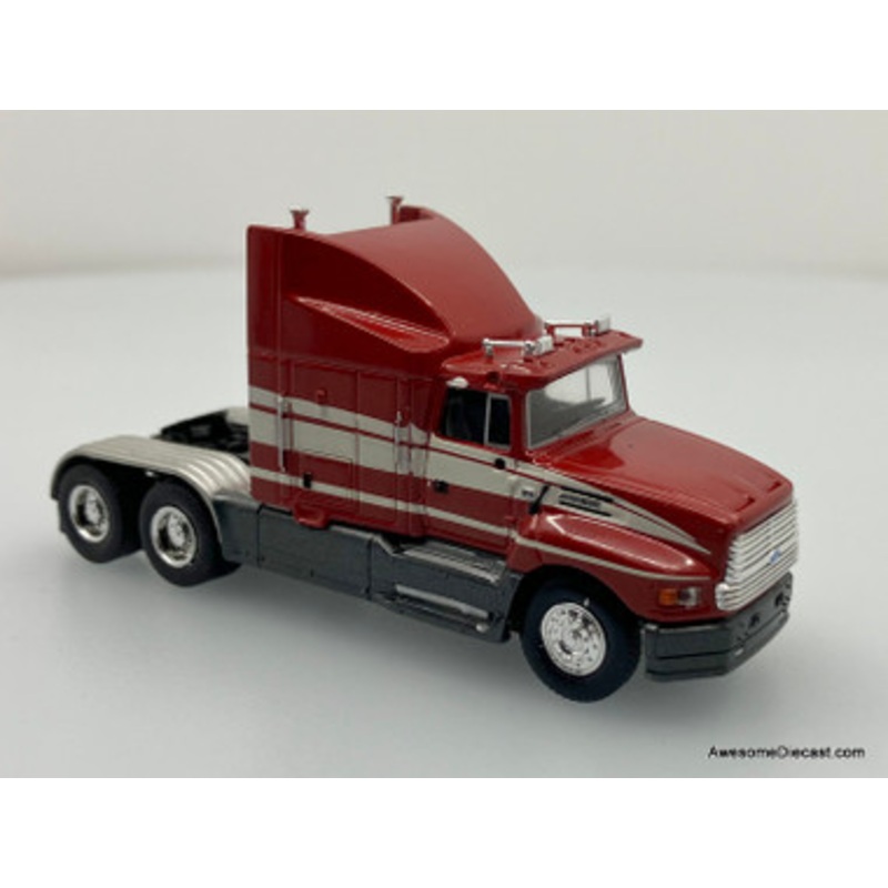 Ford Aeromax Sleeper Tractor, Metallic Red 1:87 ABS Plastic Model by Brekina