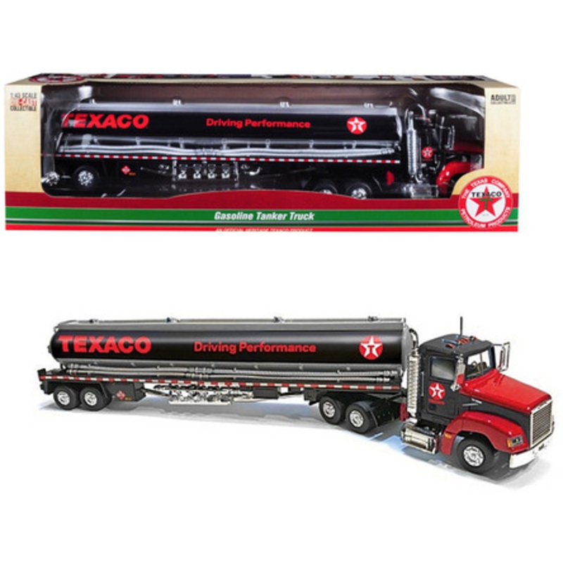 "Texaco" Gasoline Tanker Truck "Driving Performance" Black 1/43 Diecast Model by Autoworld