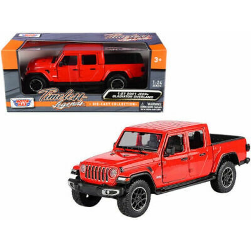 1/27 2021 Jeep Gladiator Overland Hardtop (Red) Diecast Car Model