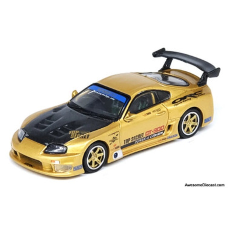 Toyota Supra (A80) GT300 "Top Secret", Gold 1:64 Diecast Model Car by Inno64