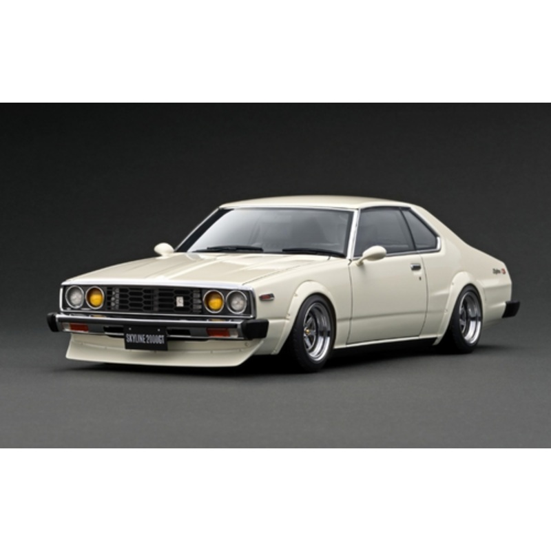 1/18 Ignition Model Nissan Skyline 2000 GT-ES (C210) White (worldwide 80pcs limited production)