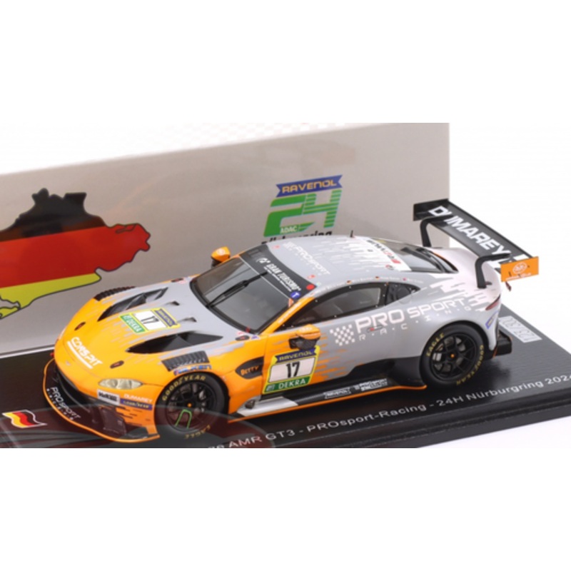 1/43 Spark Aston Martin Vantage AMR GT3 No.17 PROsport-Racing 24H Nrburgring 2024 M. Bckmann - N. Bastian - H. Sasse - B. Green Car Model
