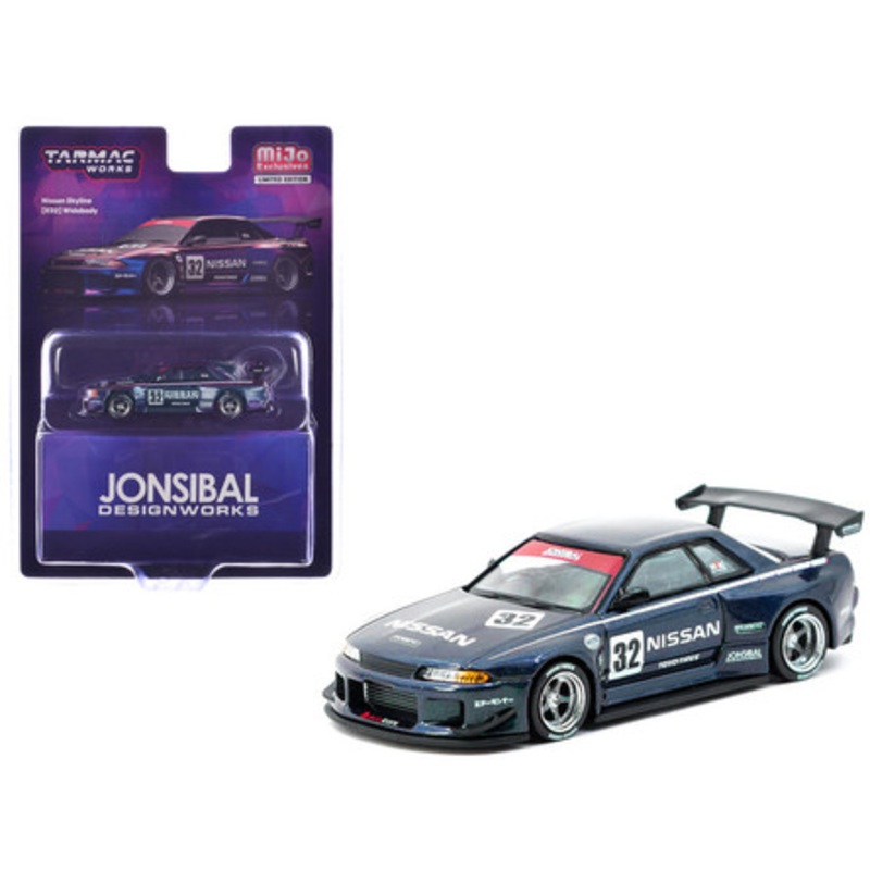 1/64 Tarmac Works Nissan Skyline (R32) Widebody (Midnight purple) Diecast Car Model