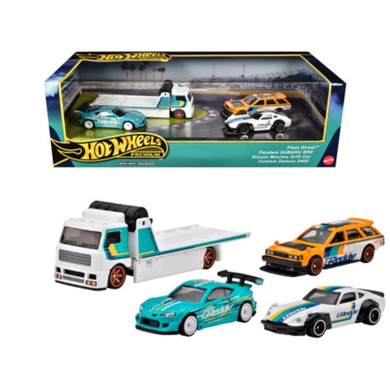 "Greddy" Set of 4 pieces Series Hot Wheels "Premium" 2024 Series T Diecast Model Cars by Hot Wheels