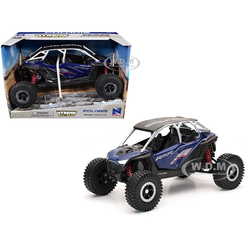 Polaris RZR Pro R UTV Blue with Black Top "Xtreme Off-Road" Series 1/18 Diecast Model by New Ray
