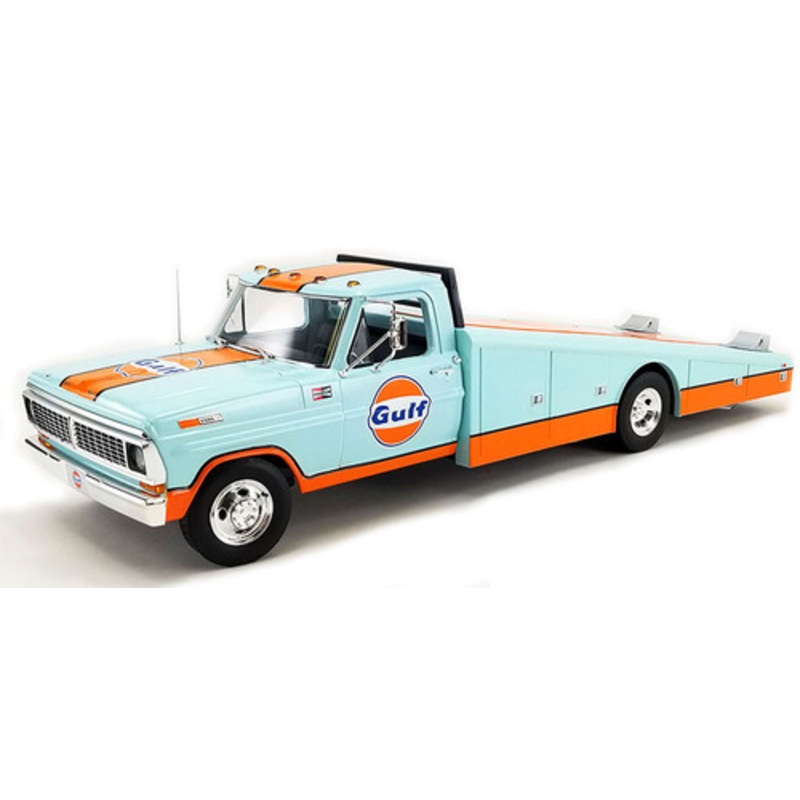1/18 ACME 1970 Ford F-350 Ramp Truck (Gulf Edition) Diecast Car Model