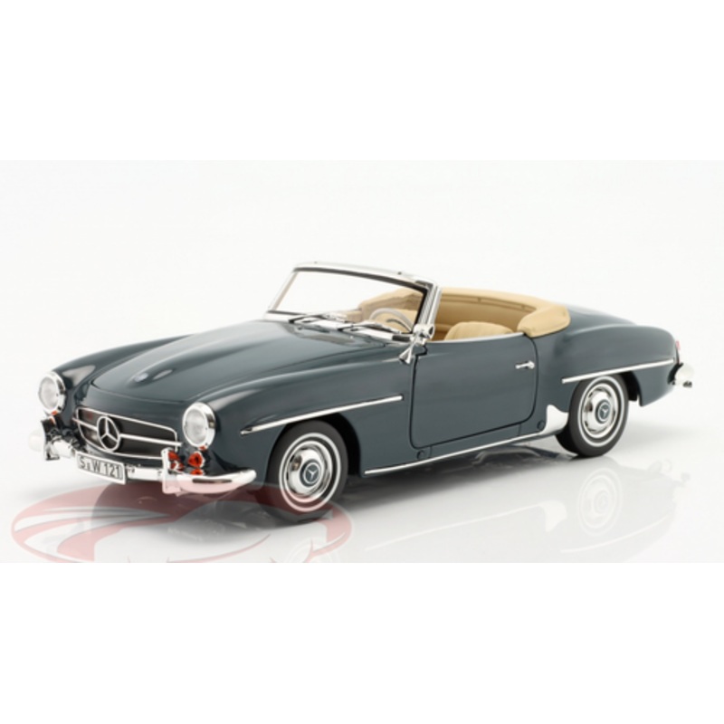 1/18 Dealer Edition 1955-1963 Mercedes-Benz 190 SL 190SL (W121) (Grey Blue) Diecast Car Model