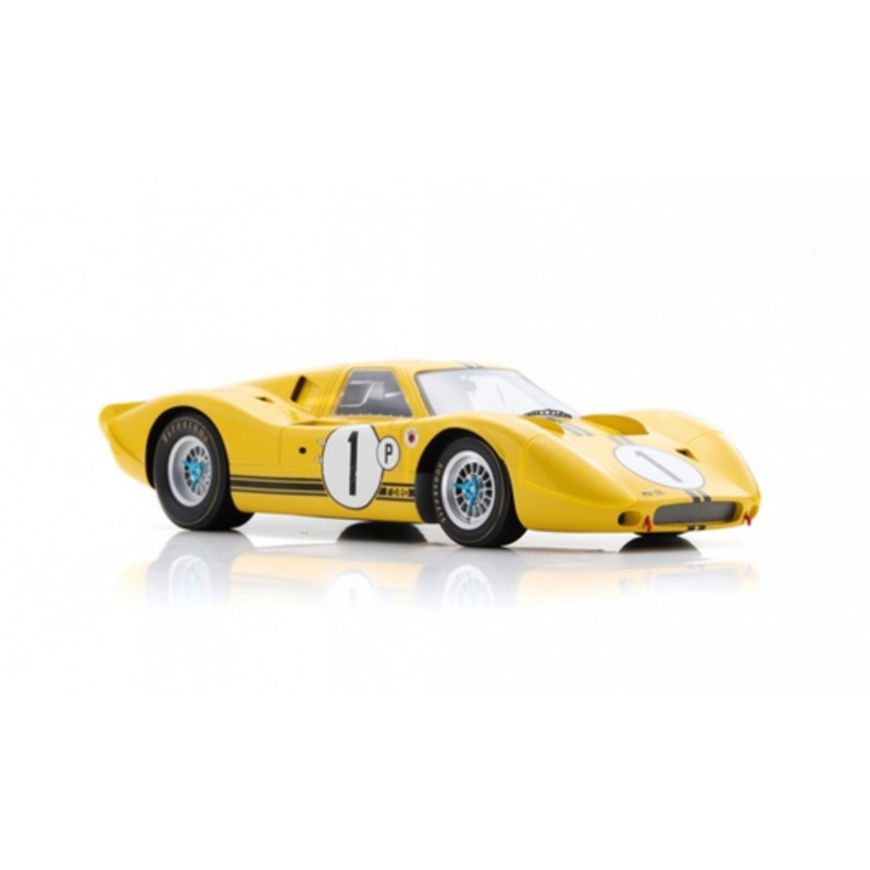 1/18 Spark 1967 Ford GT40 Mk IV #1 Winner 12h Sebring Ford Motor Company Mario Andretti, Bruce McLaren Car Model