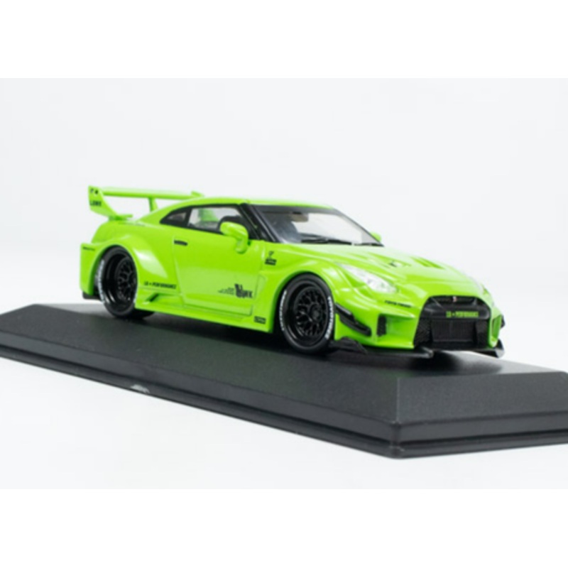 1/43 Solido Nissan GT-R (R35) Liberty Walk Body Kit (Acid Green) Diecast Car Model