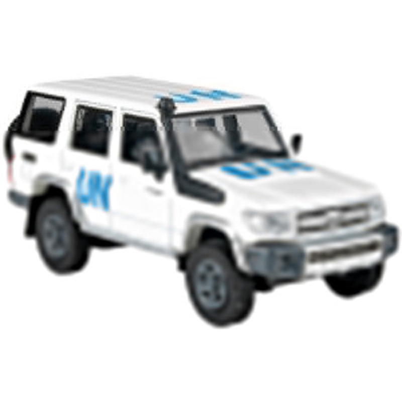 1/64 Paragon Toyota Land Cruiser 76 United Nations (White) Diecast Car Model