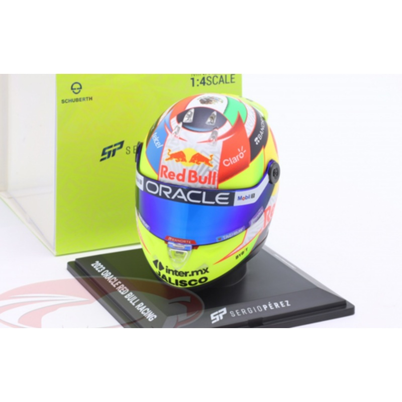 1/4 Schuberth 2023 Formula 1 Sergio Perez #11 Red Bull Racing Car Model