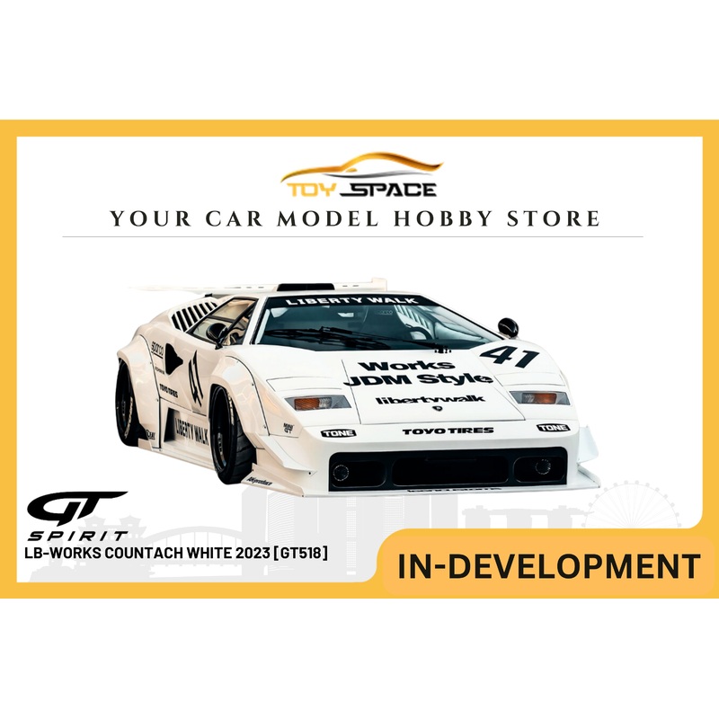 [GT SPIRIT] 1:18 LB-Works Countach White 2023 [GT518]