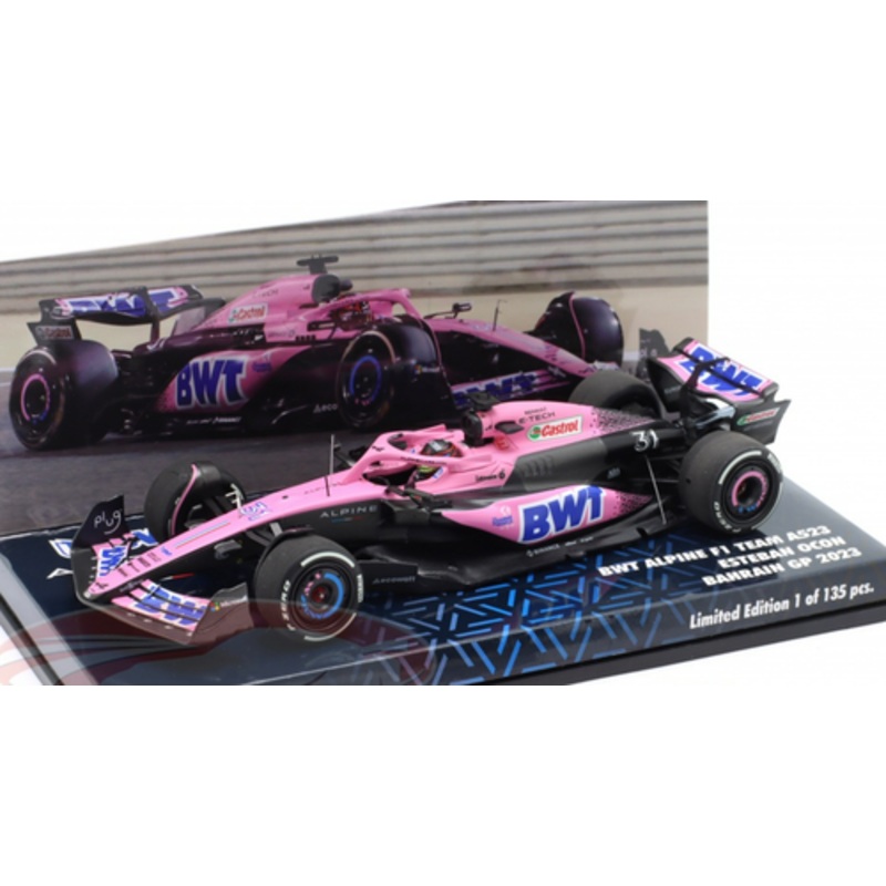 1/43 Minichamps 2023 Formula 1 Esteban Ocon Alpine A523 #31 Bahrain GP Car Model