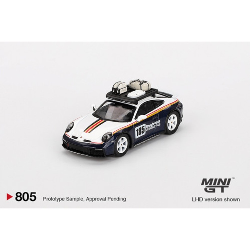 1/64 Mini GT Porsche 911 992 Dakar Rallye Design Package (Gentian Blue Metallic) Diecast Car Model