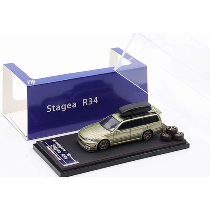 1/64 SW Nissan Skyline GT-R R34 Stagea Wagon (Green) Diecast Car Model