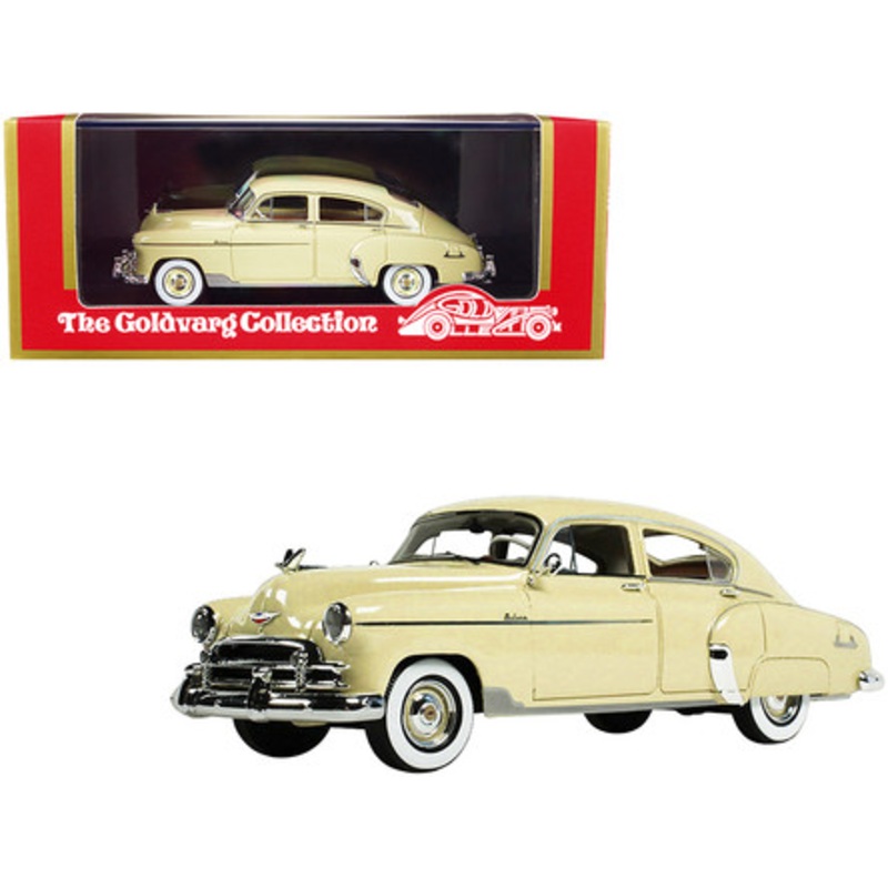 1950 Chevrolet Fleetline DeLuxe 4-Door Sedan Moonlight Cream Limited Edition to 250 pieces Worldwide 1/43 Model Car by Goldvarg Collection