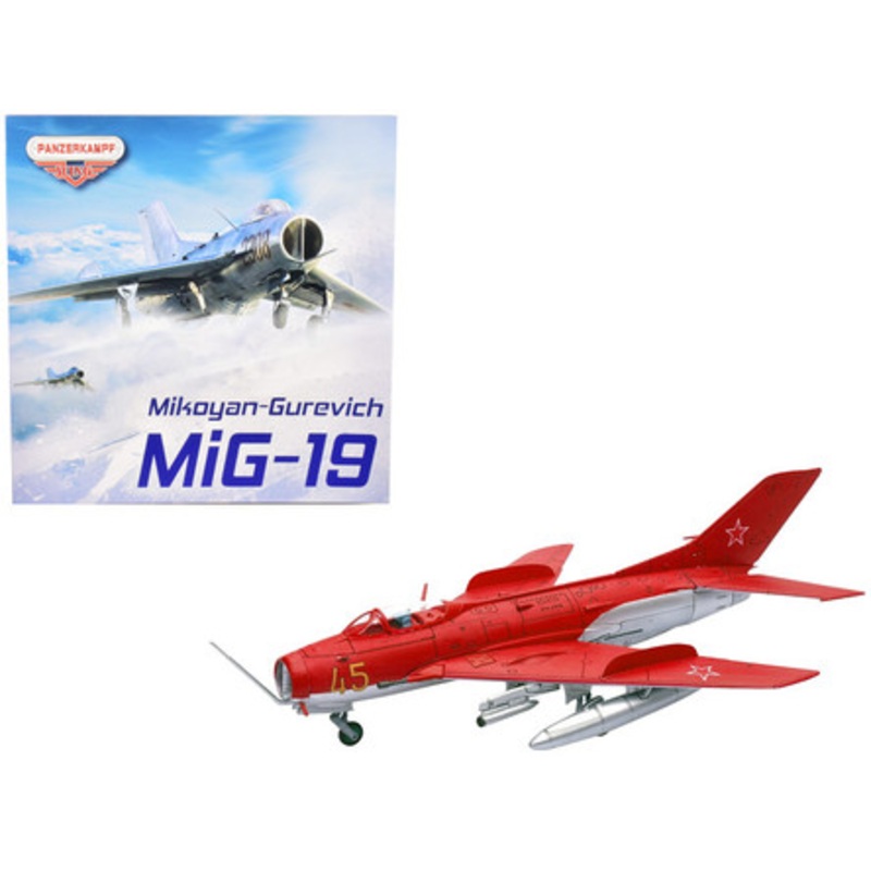 Mikoyan-Gurevich MiG-19S Farmer C Fighter Aircraft "Yellow 45" "VVS Display Team Soviet Air Force Kubinka Air Base" (1960) "Wing" Series 1/72 Diecast Model by Panzerkampf