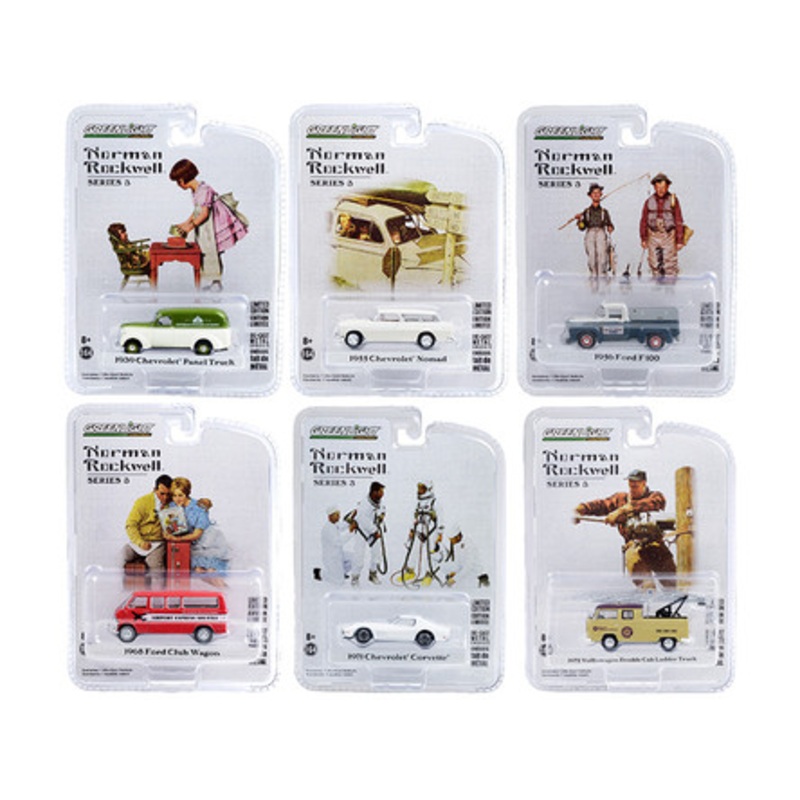 "Norman Rockwell" Set of 6 pieces Series 3 1/64 Diecast Model Cars by Greenlight