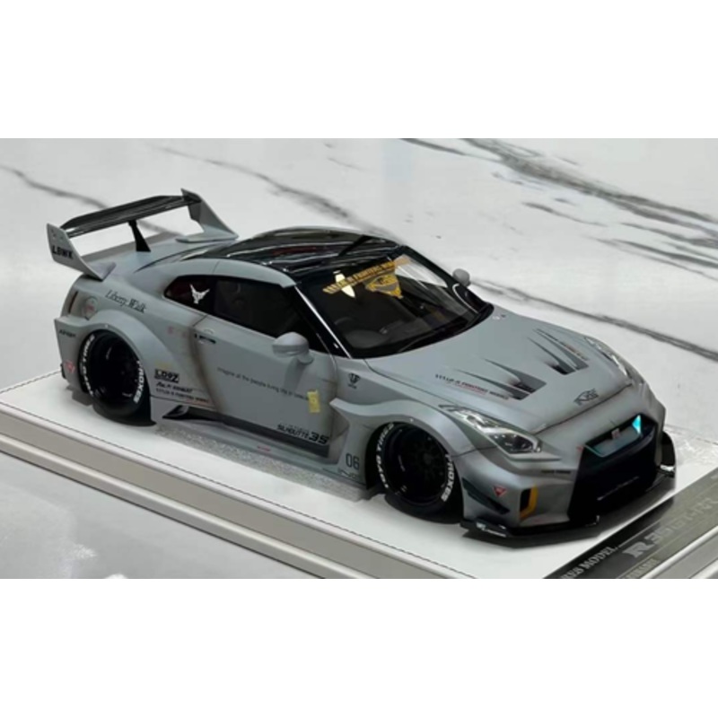 1/18 Ares Model Nissan GT-R 35GT-RR Liberty Walk LB-R Fighters Works (Grey) Resin Car Model