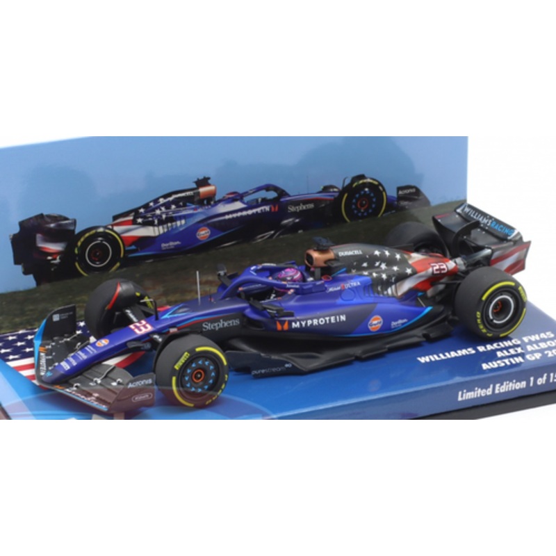 1/43 Minichamps 2023 Formula 1 Alex Albon Williams FW45 #23 9th Place USA GP Austin Car Model