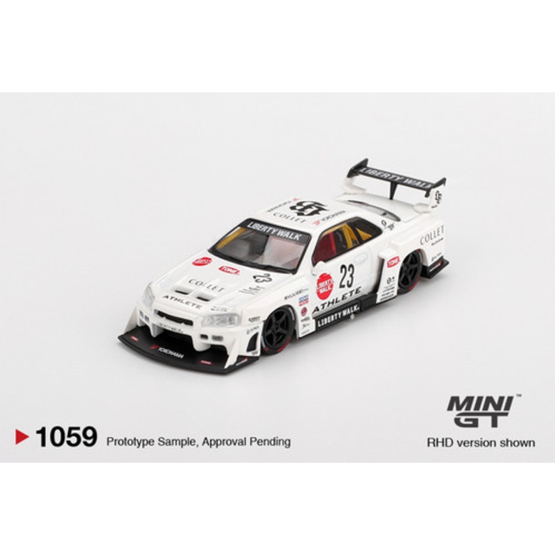1/64 Mini GT Nissan LB-ER34 Super Silhouette ATHLETE/COLLET Diecast Car Model