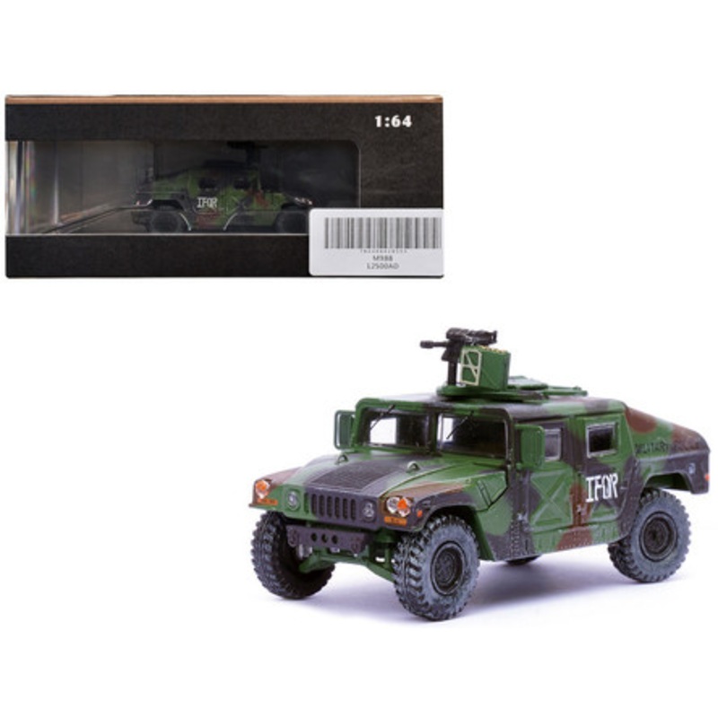 M988 Modern 44 Utility Vehicle with Grenade Launcher Camouflage "Military Police 65th Company 519th MP Battalion IFOR HQ ARRC Forward Brcko Bosnia and Herzegovina" (1996) "Military Miniature" Series 1/64 Diecast Model by Panzerkampf