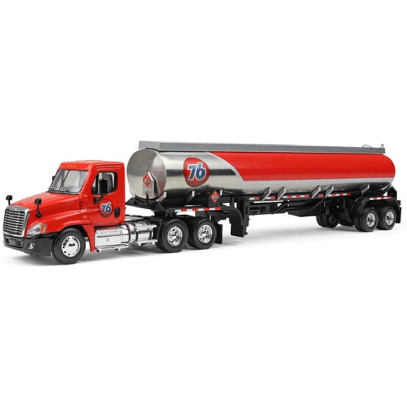 1/64 First Gear Diecast Collectible '76' Freightliner Cascadia Day-Cab with 42' Fuel Tank Trailer