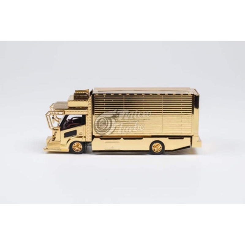 1/64 Micro Turbo Dekotora Wing Custom Truck Version 2 (Chrome Gold) Diecast Car Model