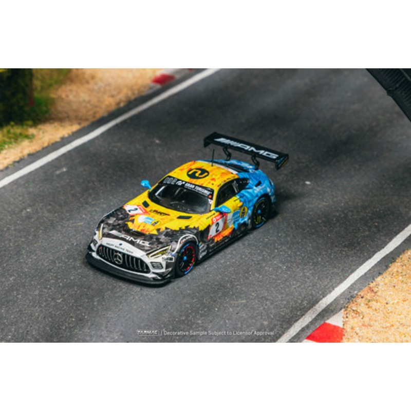 1/64 Tarmac Works 2020 Mercedes-AMG GT3 Nrburgring 24h Y. Buurman, N. Bastian, P. Ellis, H. Haupt Diecast Car Model
