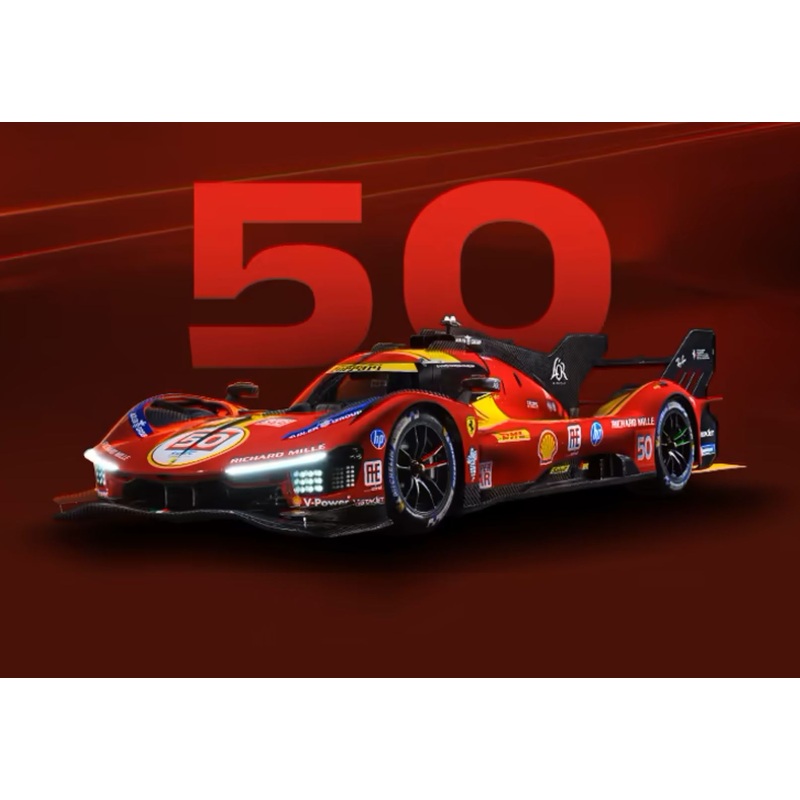 [Preorder] BBR 1:43 Ferrari 499P car n. 50 - 24h Le Mans 2025 drivers Fuoco Nielsen Molina BBRC325A