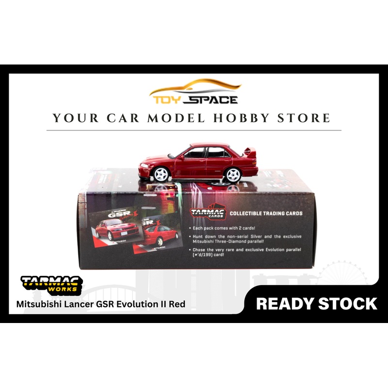[TARMAC WORKS] 1/64 Mitsubishi Lancer GSR Evolution II Red Regular