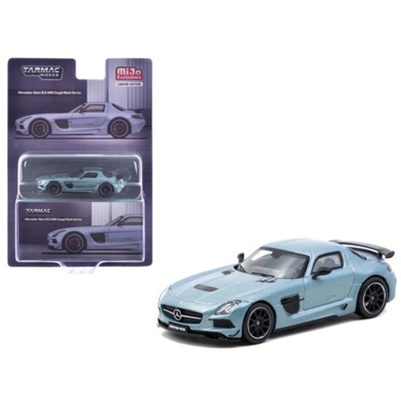 1/64 Tarmac Works Mercedes-Benz SLS AMG Coup Black Series (Matte Blue) Diecast Car Model