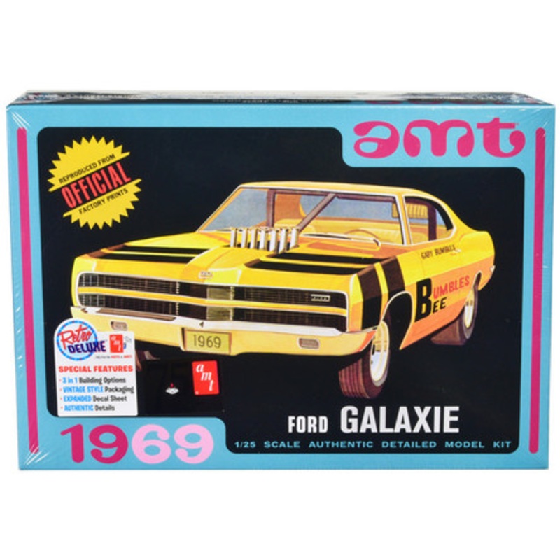 Skill 2 Model Kit 1969 Ford Galaxie 3-in-1 Kit 1/25 Scale Model by AMT