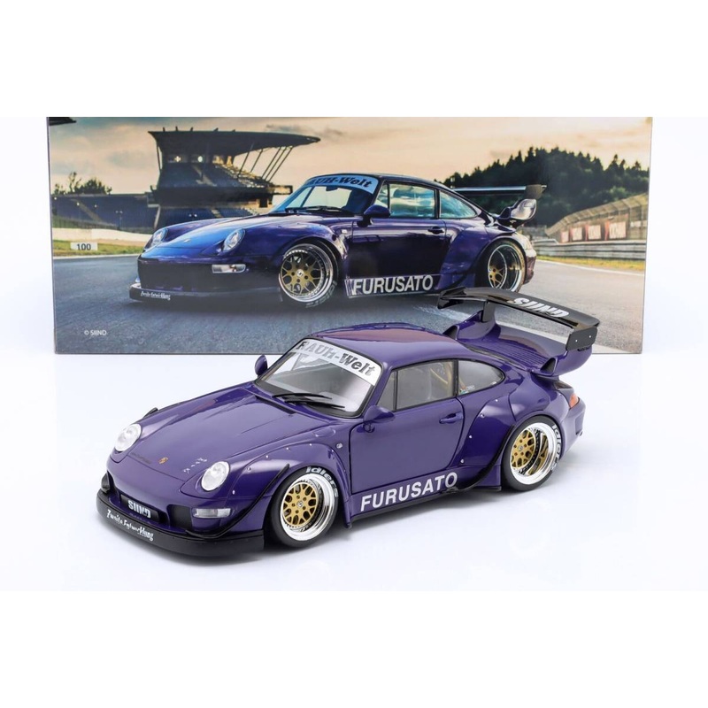 Werk83 Porsche 911 (993) RWB Rauh-Welt Furusato Sidney Hoffmann Purple 1:18