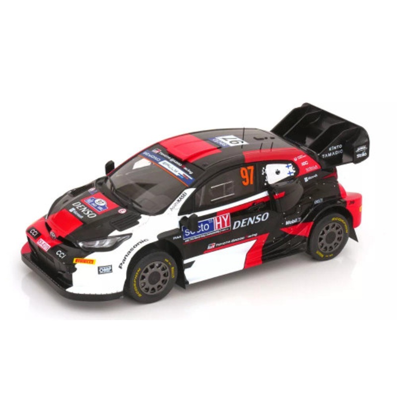 1/18 Ixo 2023 Toyota GR Yaris Rally1 Hybrid #97 5th Rallye Finland Toyota Gazoo Racing WRT Jari-Matti Latvala, Juho Hnninen Car Model