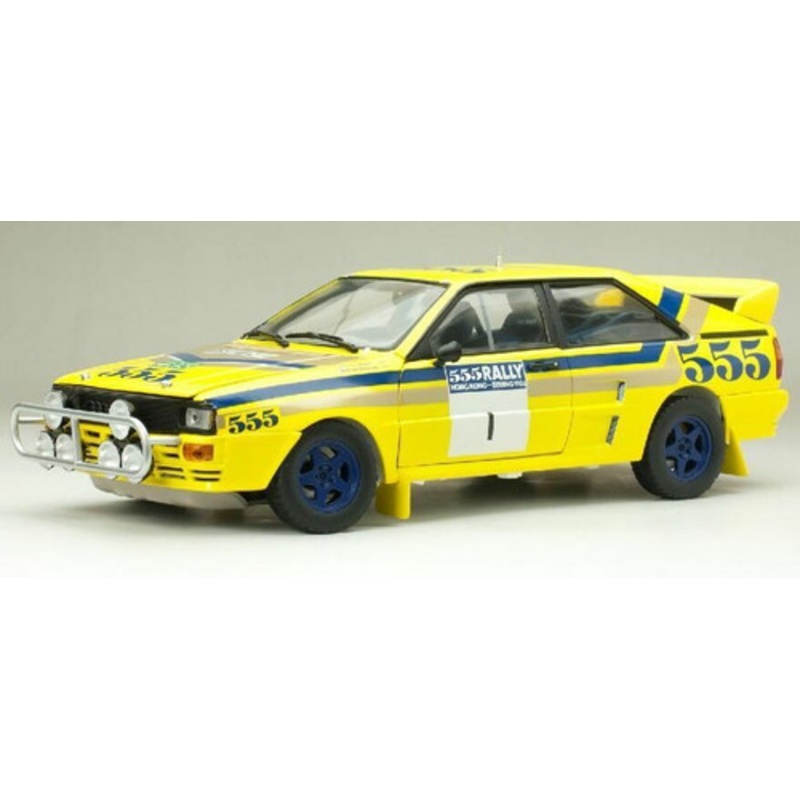 1/18 Sunstar 1986 Audi Quattro A2 #1 Winner Rally Hong Kong Blomqvist Stig, Berglund Bruno Diecast Car Model