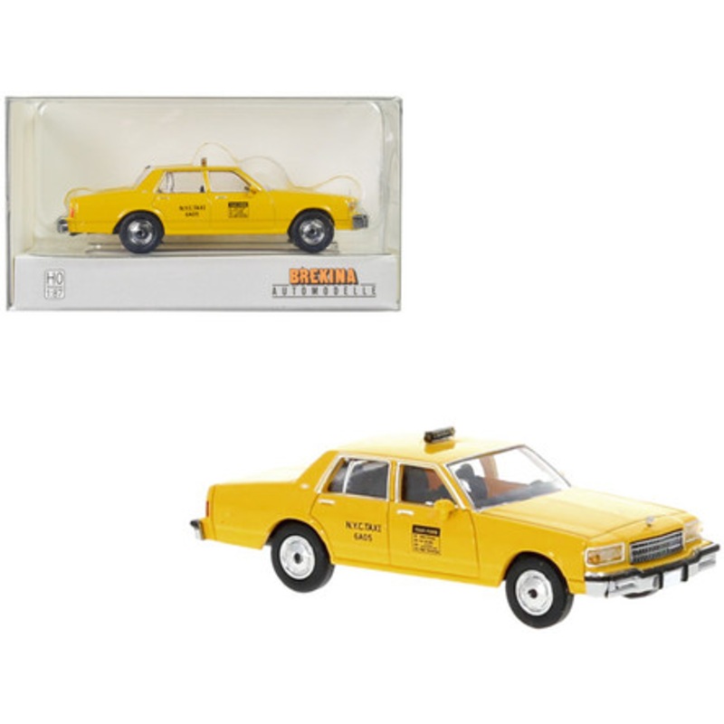 1987 Chevrolet Caprice Taxi Yellow "New York City Taxi" 1/87 (HO) Scale Model Car by Brekina