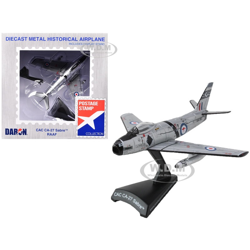 North American CAC CA-27 Sabre Fighter Aircraft "Royal Australian Air Force" 1/110 Diecast Model Airplane by Postage Stamp
