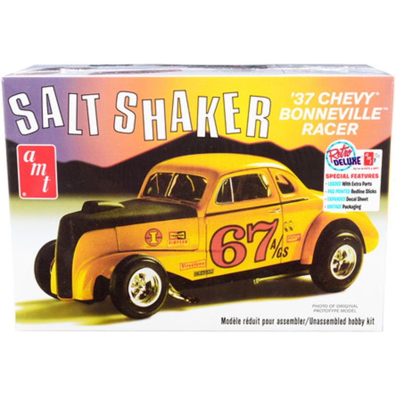 Skill 2 Model Kit 1937 Chevrolet Bonneville Racer "Salt Shaker" 1/25 Scale Model by AMT
