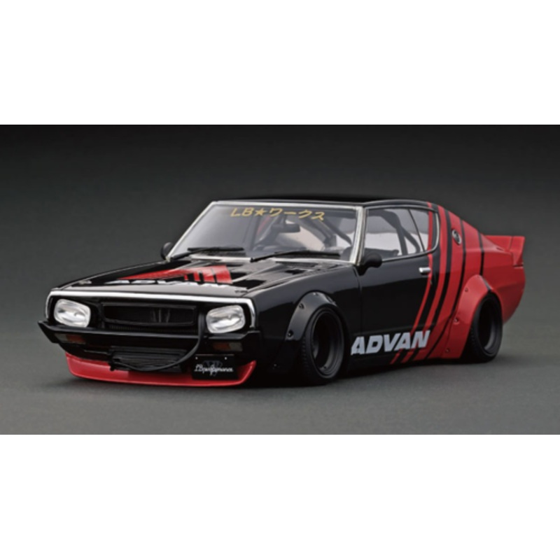 1/18 Ignition Model Nissan LB-WORKS Kenmeri 2Dr Black/Red