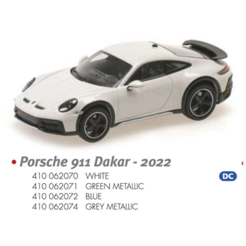 1/43 MINICHAMPS PORSCHE 911 DAKAR - 2022 - GREEN METALLIC Diecast Car Model