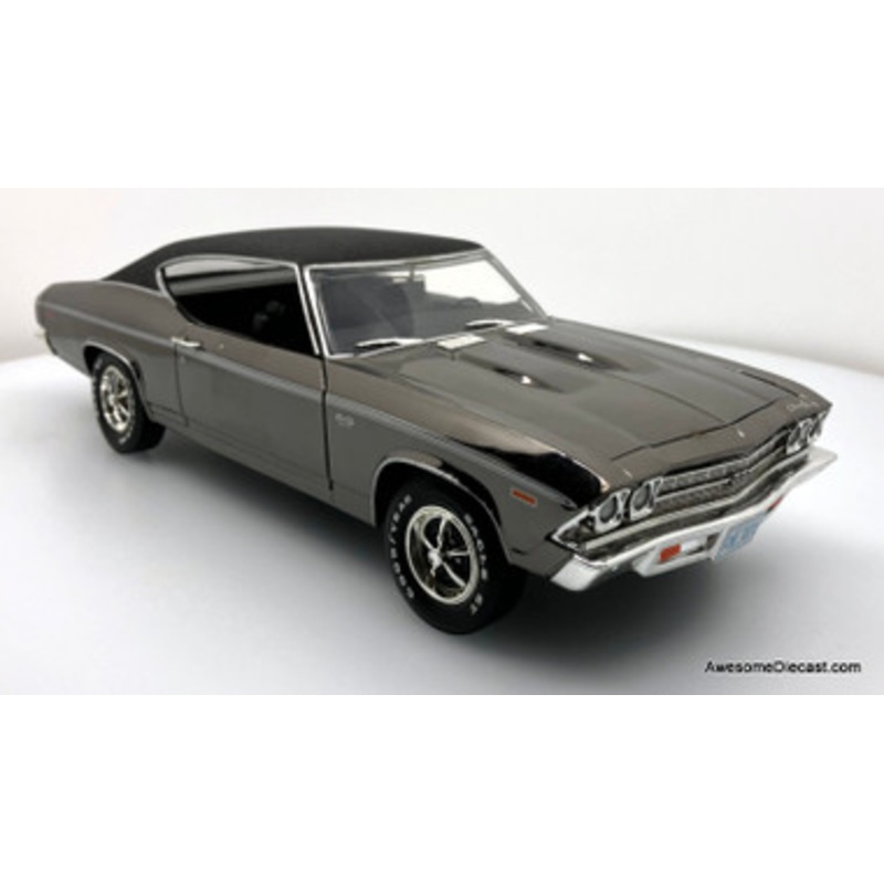 1969 Chevrolet Chevelle SS,396, Black Chrome 1:18 Diecast Model Car by American Muscle