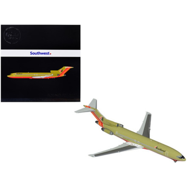 Boeing 727-200 Commercial Aircraft "Southwest Airlines" Gold with Red and Orange Stripes "Gemini 200" Series 1/200 Diecast Model Airplane by GeminiJets