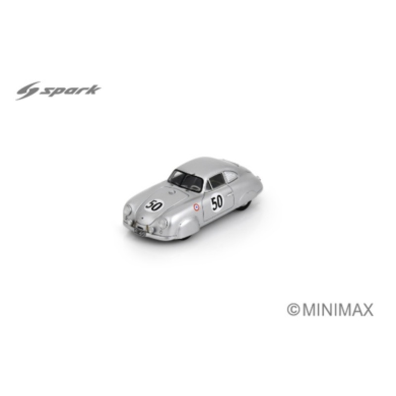 1/43 Spark Porsche 356 No.50 11th 24H Le Mans 1952 A. Veuillet - E. Mouche Car Model